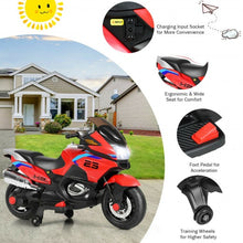 Load image into Gallery viewer, 12V Kids Ride On Motorcycle Electric Motor Bike-Red
