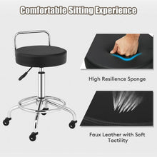 Load image into Gallery viewer, Pneumatic Work Stool Rolling Swivel Task Chair Spa Office Salon w/Cushioned Seat