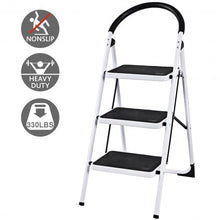 Load image into Gallery viewer, Heavy Duty Industrial Lightweight Folding Stool 3 Step Ladder