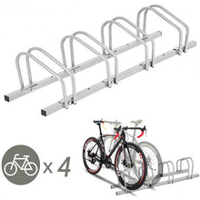 Load image into Gallery viewer, 4 Bike Parking Garage Rack Storage Stand-Silver