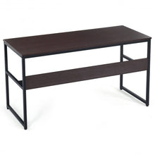 Load image into Gallery viewer, 55" Computer Desk Writing Table Workstation Home Office with Bookshelf-Espresso