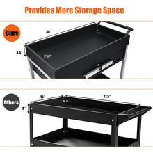 Load image into Gallery viewer, 2-Shelf Heavy Duty Tool Cart Service Cart with Lock Drawer & Wheels