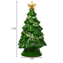 Load image into Gallery viewer, 11.5" Pre-Lit Ceramic Hollow Christmas Tree with LED Lights