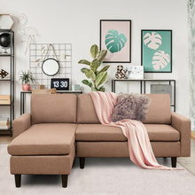 Load image into Gallery viewer, Convertible Sectional L-Shaped Couch with Reversible Chaise-Beige-Coffee