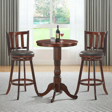 Load image into Gallery viewer, Set of 2 Bistro Leather Padded Swivel Bar stool-31"