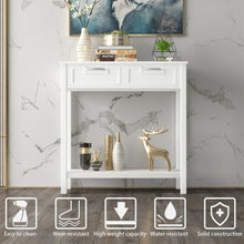 Load image into Gallery viewer, 2 Drawers Accent Console Entryway Storage Shelf-White