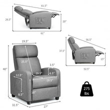 Load image into Gallery viewer, PU Leather Massage Recliner Chair with Footrest-Gray