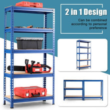 Load image into Gallery viewer, 5-Tier Steel Shelving Unit Storage Shelves Heavy Duty Storage Rack-Blue