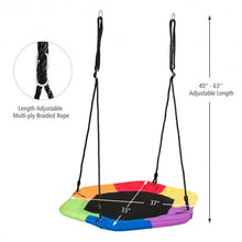 Load image into Gallery viewer, 37� Hexagon Tree Kids Swing with Adjustable Hanging Rope-Colorful
