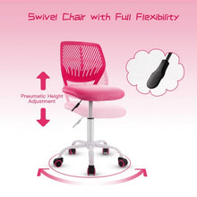 Load image into Gallery viewer, Adjustable Office Task Desk Armless Chair-Pink