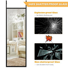 Load image into Gallery viewer, Full Length Metal Door Mirror with Adjustable Hook-Black