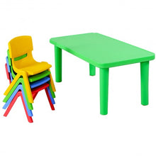 Load image into Gallery viewer, Kids Colorful Plastic Table and 4 Chairs Set