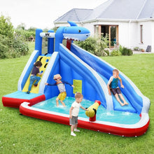 Load image into Gallery viewer, Inflatable Water Slide Shark Bounce House Castle without Blower