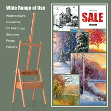 Load image into Gallery viewer, Adjustable Floor Wooden Artist Easel H-Frame with Art Supply Storage Drawer