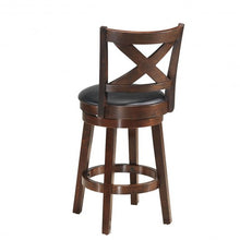 Load image into Gallery viewer, Swivel Counter Height X-back Upholstered Dining Chair-24"