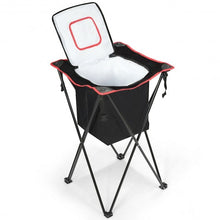 Load image into Gallery viewer, Portable Tub Cooler with Folding Stand and Carry Bag-Black