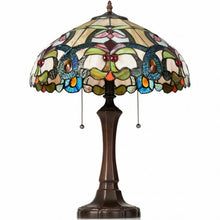 Load image into Gallery viewer, Tiffany-Style Victorian 2-Light Table Lamp with 16" Stained Shade