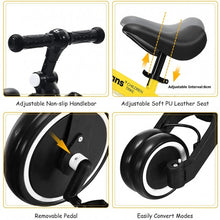 Load image into Gallery viewer, 3 in 1 3 Wheel Kids Tricycles w/ Adjustable Seat & Handlebarfor Ages 1-3-Yellow