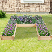 Load image into Gallery viewer, U-Shaped Wooden Garden Raised Bed for Backyard and Patio