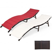 Load image into Gallery viewer, 2Pcs Folding Patio Lounger Chair