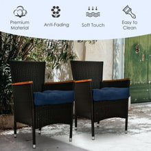 Load image into Gallery viewer, 21" x 21" Patio Chair Seat Cushion Pads for Indoor and Outdoor-Navy