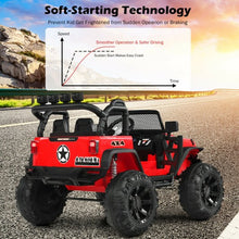 Load image into Gallery viewer, 12V Kids Ride On Truck RC Motorized Car with Spring Suspension and MP3 -Red