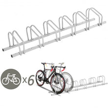 Load image into Gallery viewer, 6 Bike Parking Garage Storage Bicycle Stand-Silver