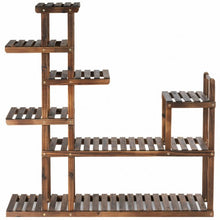Load image into Gallery viewer, 7-Tier Flower Wood Stand Plant Display Rack Storage Shelf