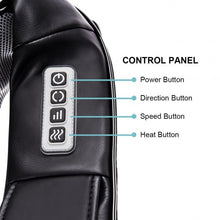 Load image into Gallery viewer, Shiatsu Back and Neck Kneading Shoulder Massager w/ Heat Straps