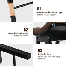 Load image into Gallery viewer, Modern Dressing Makeup Stool with Concave Seat Rubberwood Legs-Black