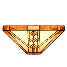 Load image into Gallery viewer, Tiffany-Style 1-Light Wall Sconce with 12" Glass Lampshade