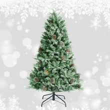 Load image into Gallery viewer, 6ft Snow Flocked Artificial Christmas Tree with 715 Glitter PE and PVC Tips