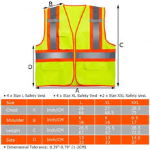 Load image into Gallery viewer, High Visibility Safety Vest w/ Pockets