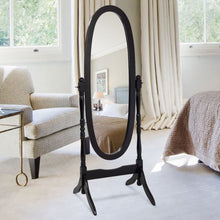Load image into Gallery viewer, Swivel Full Length Ovel Mirror Free Standing Dressing-Black