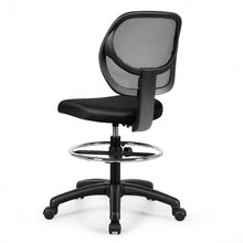 Load image into Gallery viewer, Adjustable Height Mid Back Mesh Drafting Office Chair