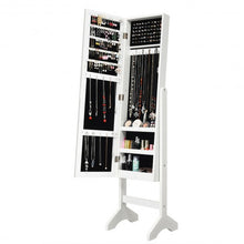 Load image into Gallery viewer, Attractive Rectangle Mirrored Jewelry Cabinet-White