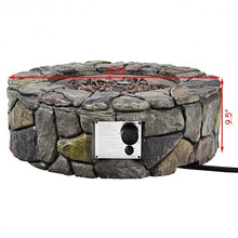 Load image into Gallery viewer, 28" Propane Gas Fire Pit with Lava Rocks and Protective Cover
