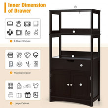Load image into Gallery viewer, Bathroom Storage Cabinet with Drawer and Shelf Floor Cabinet-Espresso