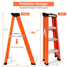 Load image into Gallery viewer, 3-Step Ladder Folding Step Stool Platform
