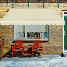 Load image into Gallery viewer, 12' x 10' Retractable Patio Awning Aluminum Sunshade Shelter-Beige