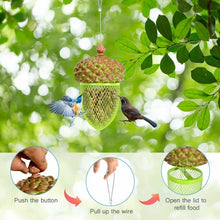 Load image into Gallery viewer, Metal Acorn Wild Bird Feeder Outdoor Hanging Food Dispenser for Garden Yard
