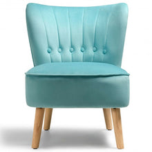 Load image into Gallery viewer, Armless Accent Chair Tufted Velvet Leisure Chair-Green
