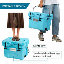 Load image into Gallery viewer, 16 Quart Portable Ice Cooler with 24 Cans-Blue