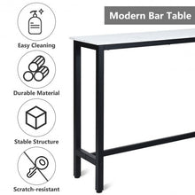 Load image into Gallery viewer, 47" Pub Dining Bar Bistro Table w/ Marble Top-White