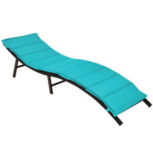 Load image into Gallery viewer, 2Pcs Folding Patio Lounger Chair-Turquoise