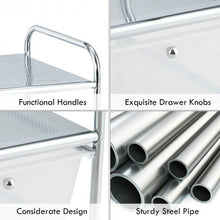 Load image into Gallery viewer, 4 Drawers Shelves Rolling Storage Cart Rack-Clear
