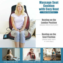 Load image into Gallery viewer, Seat Cushion Massager with Heat and 6 Vibration Motors for Home