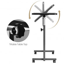 Load image into Gallery viewer, Gray Overbed Rolling Table Food Tray