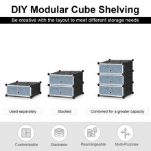 Load image into Gallery viewer, DIY 3 Cube 6 Pair Space Saving Portable Shoe Storage Cabinet