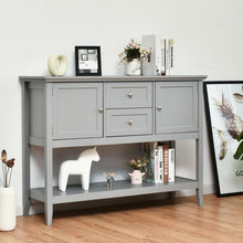 Load image into Gallery viewer, Wooden Sideboard Buffet Console Table w/ Drawers and Storage-Gray